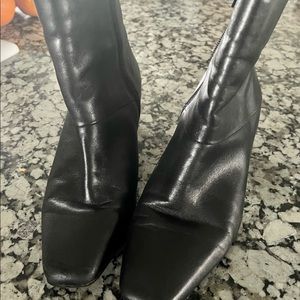 Adorable Black Leather Booties Size 6